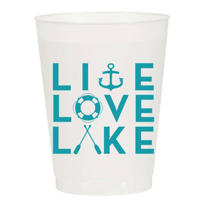 Live Love Lake Frosted Cups - Summer: Pack of 10