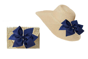 Bows For Peachy Pendants Bags and Hats: Navy White Stripe