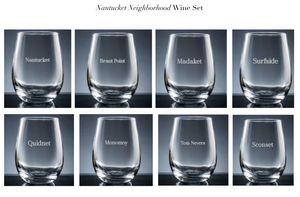 NANTUCKET wine glass- ACK neighborhoods The Nantucket Collection